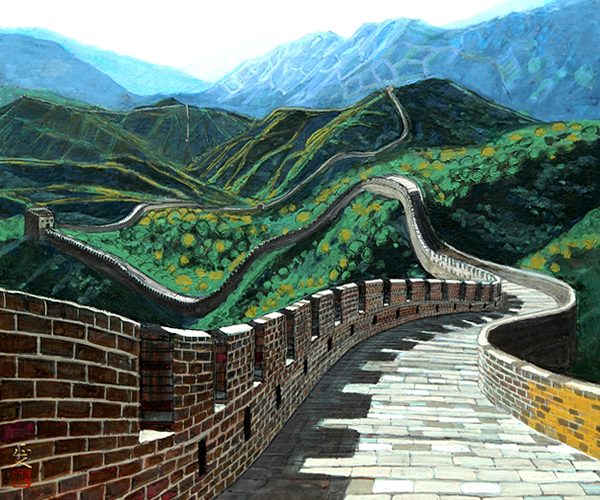 「長城の朝」　10号