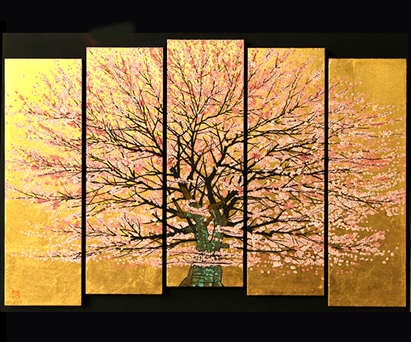 「桜花爛漫」　20号分割